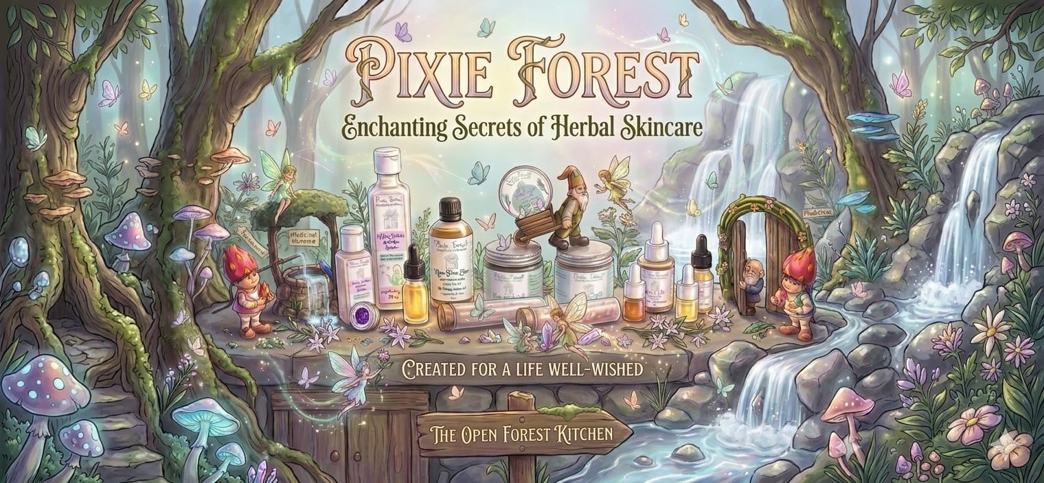 Pixie Forest natural herbal skincare products — handcrafted in small batches India